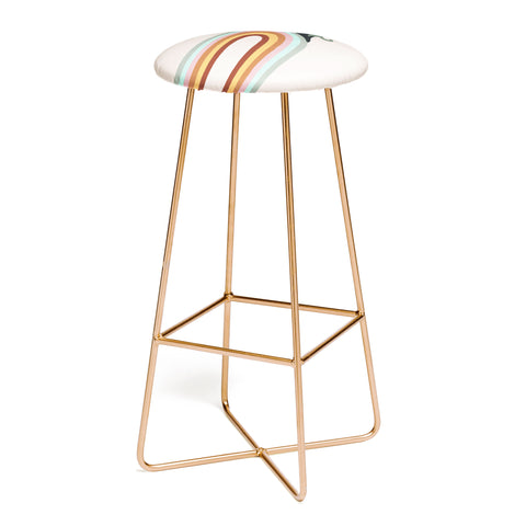 Jimmy Tan Rainbow cat 3 lover hugs Bar Stool