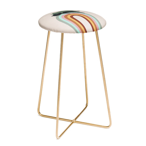 Jimmy Tan Rainbow cat 3 lover hugs Counter Stool
