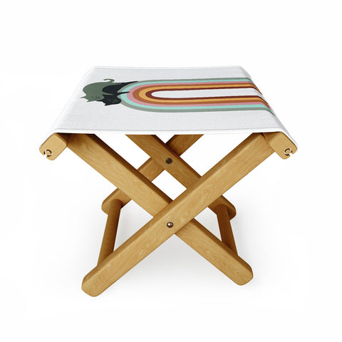 Jimmy Tan Rainbow cat 3 lover hugs Folding Stool