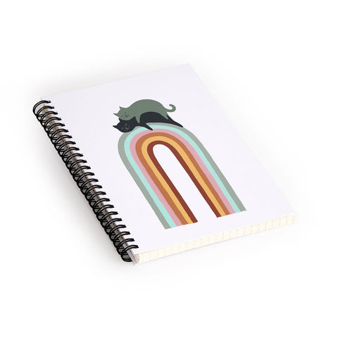 Jimmy Tan Rainbow cat 3 lover hugs Spiral Notebook