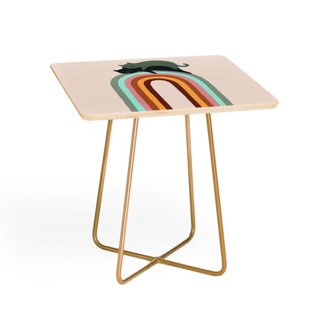 Jimmy Tan Rainbow cat 3 lover hugs Side Table