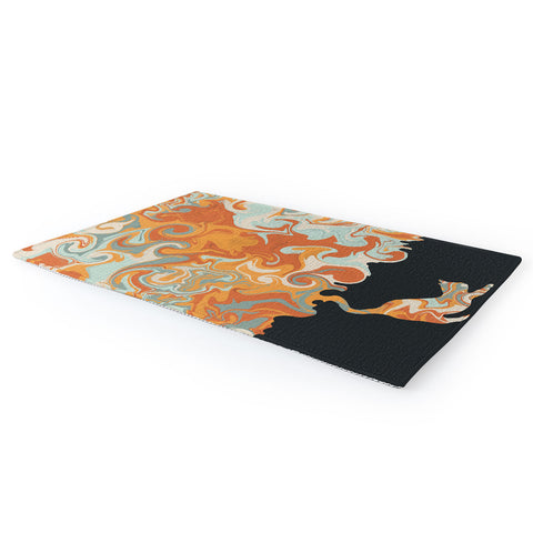 Jimmy Tan Rainbow cat 4 yoga meow Area Rug
