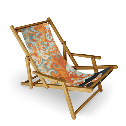 Jimmy Tan Rainbow cat 4 yoga meow Sling Chair