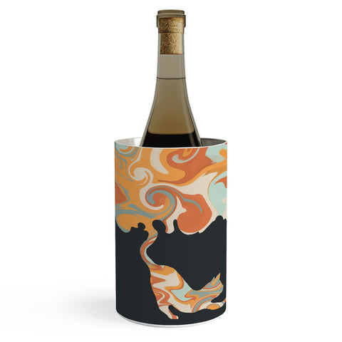 Jimmy Tan Rainbow cat 4 yoga meow Wine Chiller