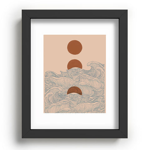 Jimmy Tan Vintage abstract landscape Recessed Framing Rectangle