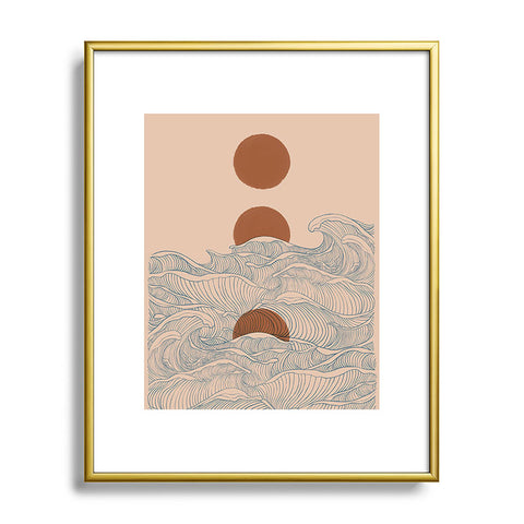 Jimmy Tan Vintage abstract landscape Metal Framed Art Print