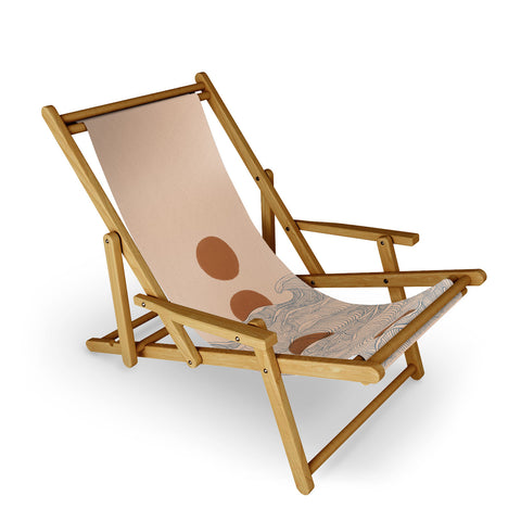 Jimmy Tan Vintage abstract landscape Sling Chair