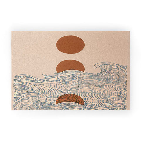Jimmy Tan Vintage abstract landscape Welcome Mat