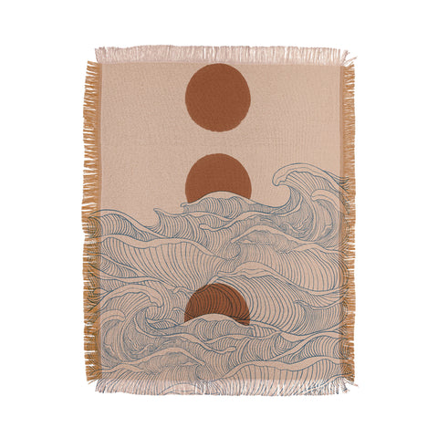 Jimmy Tan Vintage abstract landscape Throw Blanket