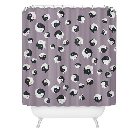 Jimmy Tan Yinyang pattern 1p Shower Curtain