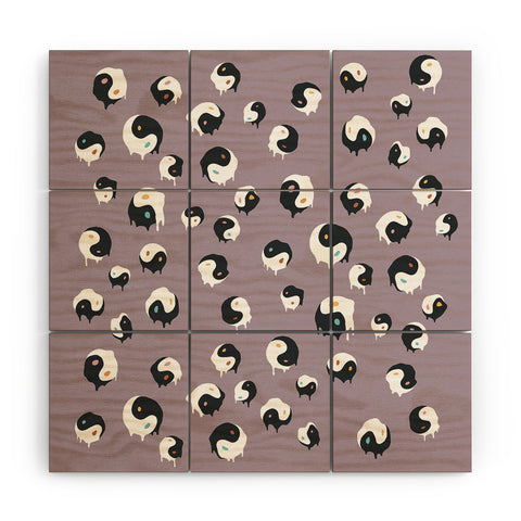 Jimmy Tan Yinyang pattern 1p Wood Wall Mural