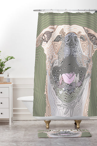 John Turner Jr Dog 1 W Shower Curtain And Mat