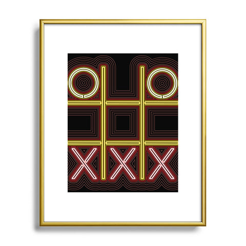 John Turner Jr Text 1 Tic Tac Toe Metal Framed Art Print