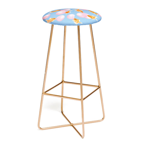 Jonas Loose Bubblegum Goldfish Bar Stool