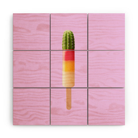 Jonas Loose Cactus Popsicle Wood Wall Mural