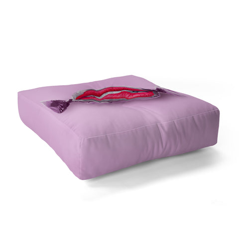 Jonas Loose Candy Lips Floor Pillow Square
