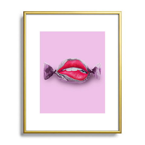 Jonas Loose Candy Lips Metal Framed Art Print
