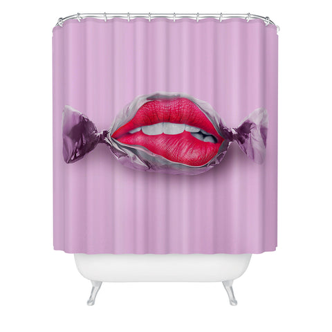 Jonas Loose Candy Lips Shower Curtain