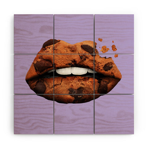 Jonas Loose Cookie Lips Wood Wall Mural