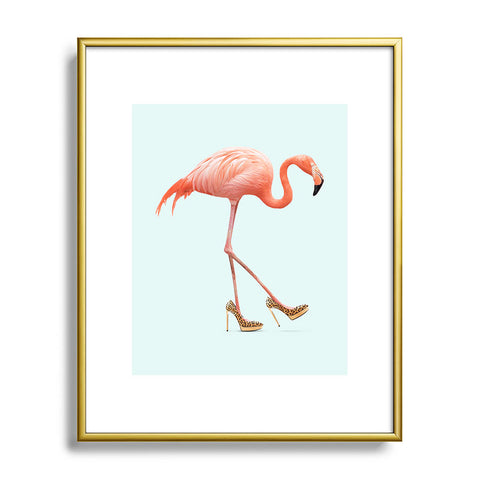Jonas Loose FANCY FLAMINGO Metal Framed Art Print