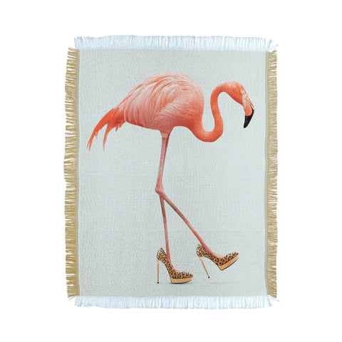 Jonas Loose FANCY FLAMINGO Throw Blanket