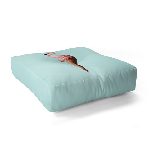 Jonas Loose Flamingo Cone Floor Pillow Square