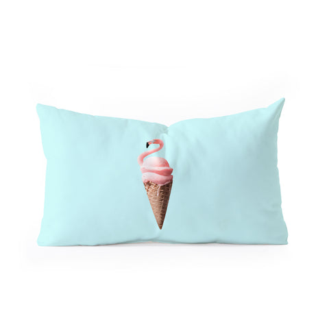 Jonas Loose Flamingo Cone Oblong Throw Pillow