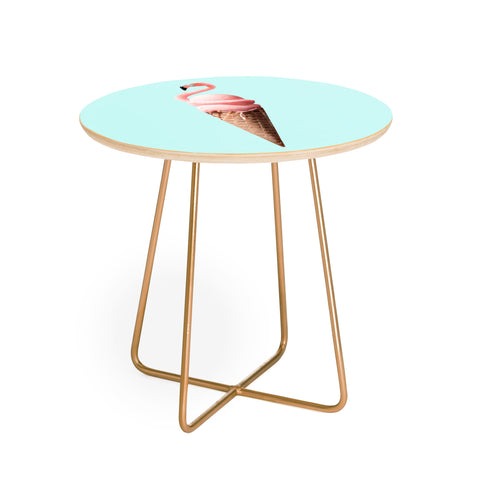 Jonas Loose Flamingo Cone Round Side Table