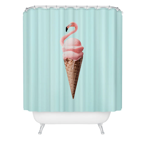 Jonas Loose Flamingo Cone Shower Curtain