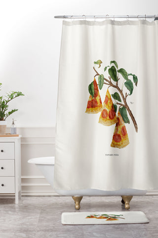 Jonas Loose Pizza Plant Shower Curtain And Mat