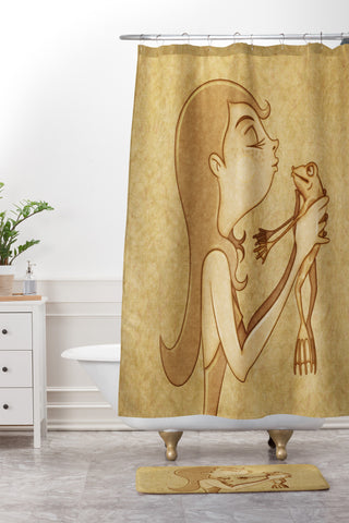 Jose Luis Guerrero Beso 3 Shower Curtain And Mat