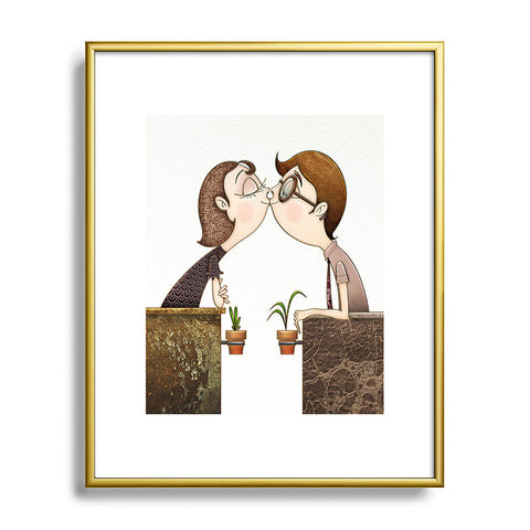 Jose Luis Guerrero Beso Metal Framed Art Print