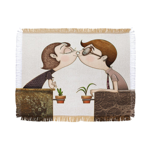 Jose Luis Guerrero Beso Throw Blanket