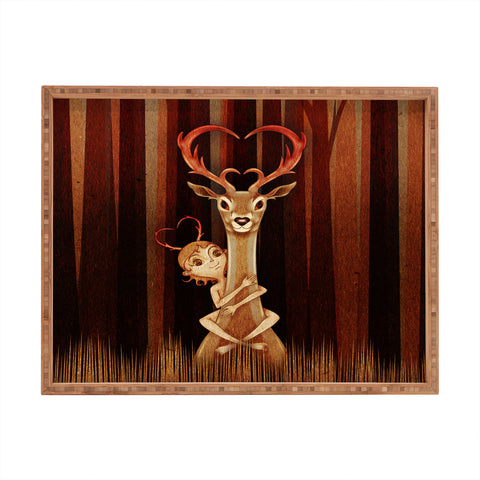 Jose Luis Guerrero Deer 1 Rectangular Tray