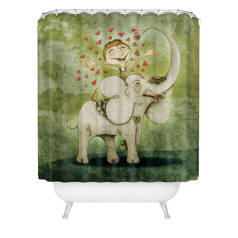 Jose Luis Guerrero Elephant 2 Shower Curtain