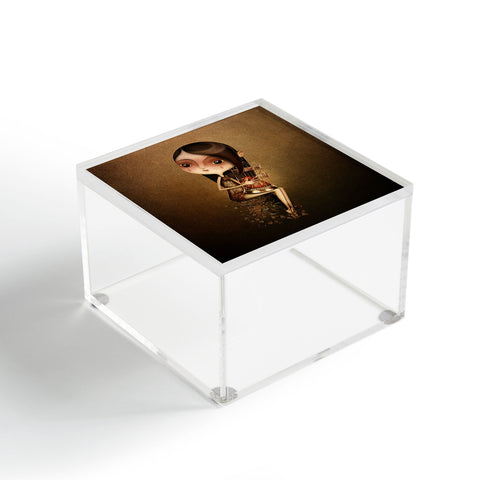 Jose Luis Guerrero Gold Cage Acrylic Box