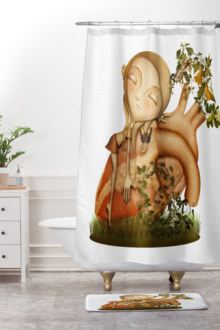 Jose Luis Guerrero Lullaby Shower Curtain And Mat