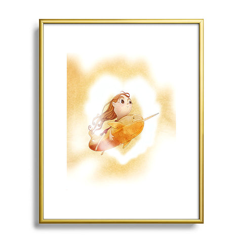 Jose Luis Guerrero Narwhal Metal Framed Art Print