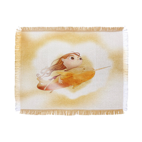Jose Luis Guerrero Narwhal Throw Blanket