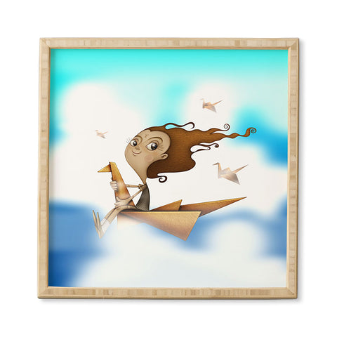Jose Luis Guerrero Origami Flying Framed Wall Art