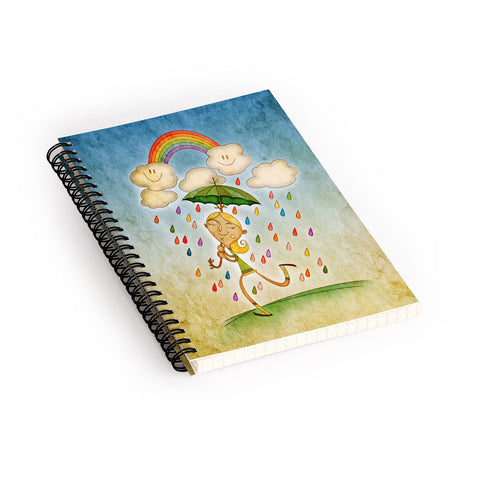 Jose Luis Guerrero Rain 3 Spiral Notebook