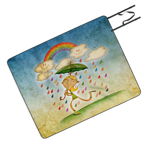 Jose Luis Guerrero Rain 3 Picnic Blanket