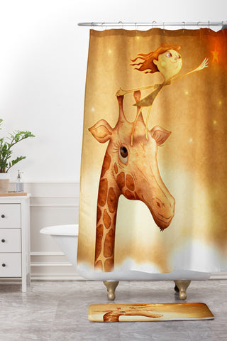 Jose Luis Guerrero Star 1 Shower Curtain And Mat