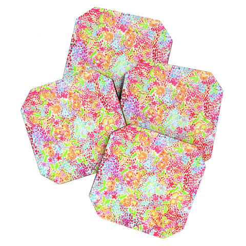 Joy Laforme Abstract Tropics I Coaster Set