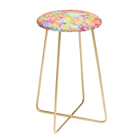 Joy Laforme Abstract Tropics I Counter Stool