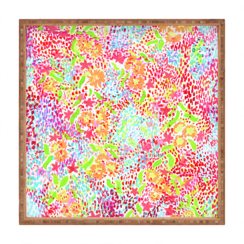Joy Laforme Abstract Tropics I Square Tray