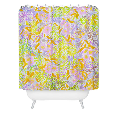 Joy Laforme Abstract Tropics II Shower Curtain
