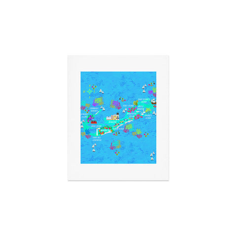 Joy Laforme Bermuda Map Art Print