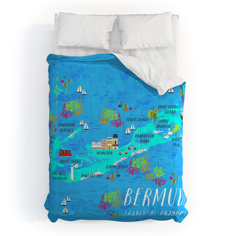 Joy Laforme Bermuda Map Comforter