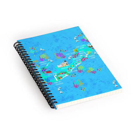Joy Laforme Bermuda Map Spiral Notebook